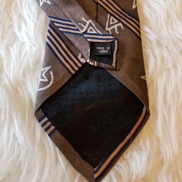 Roper Men's Tie 100% Silk Black Bronze - Picture 3 of 6